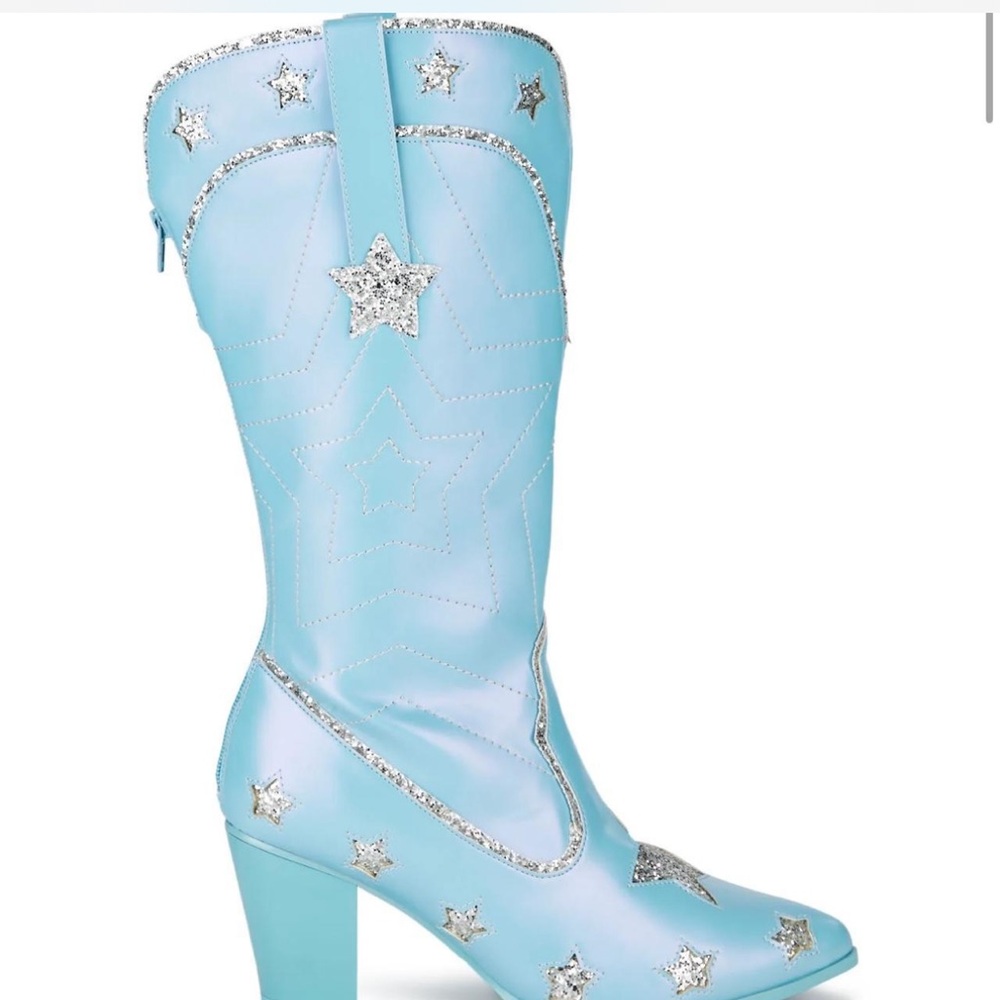 Women's Blue Star Embellished Boots